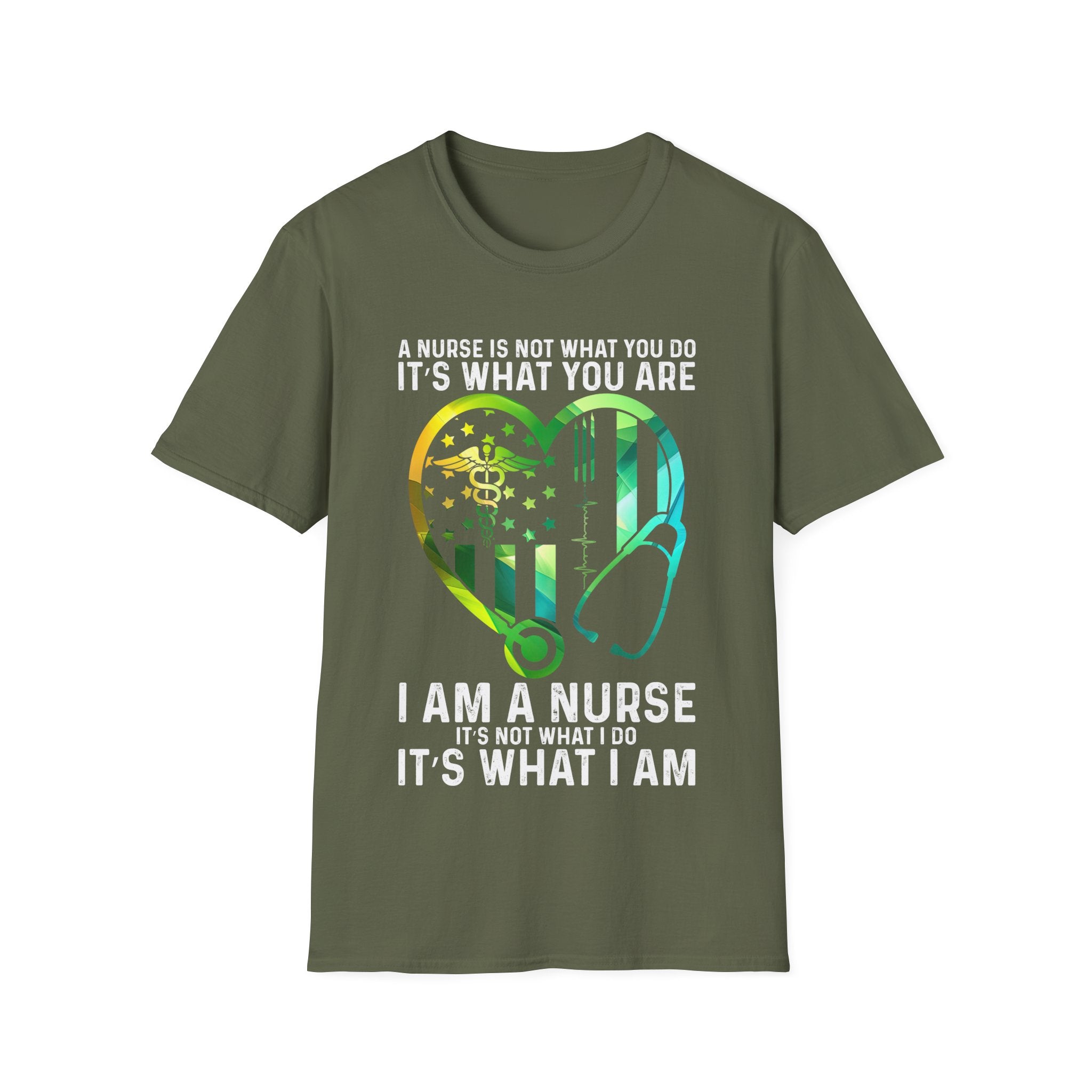 Nurse Pride Heart T-Shirt - It's What I Am - Unisex Softstyle Tee