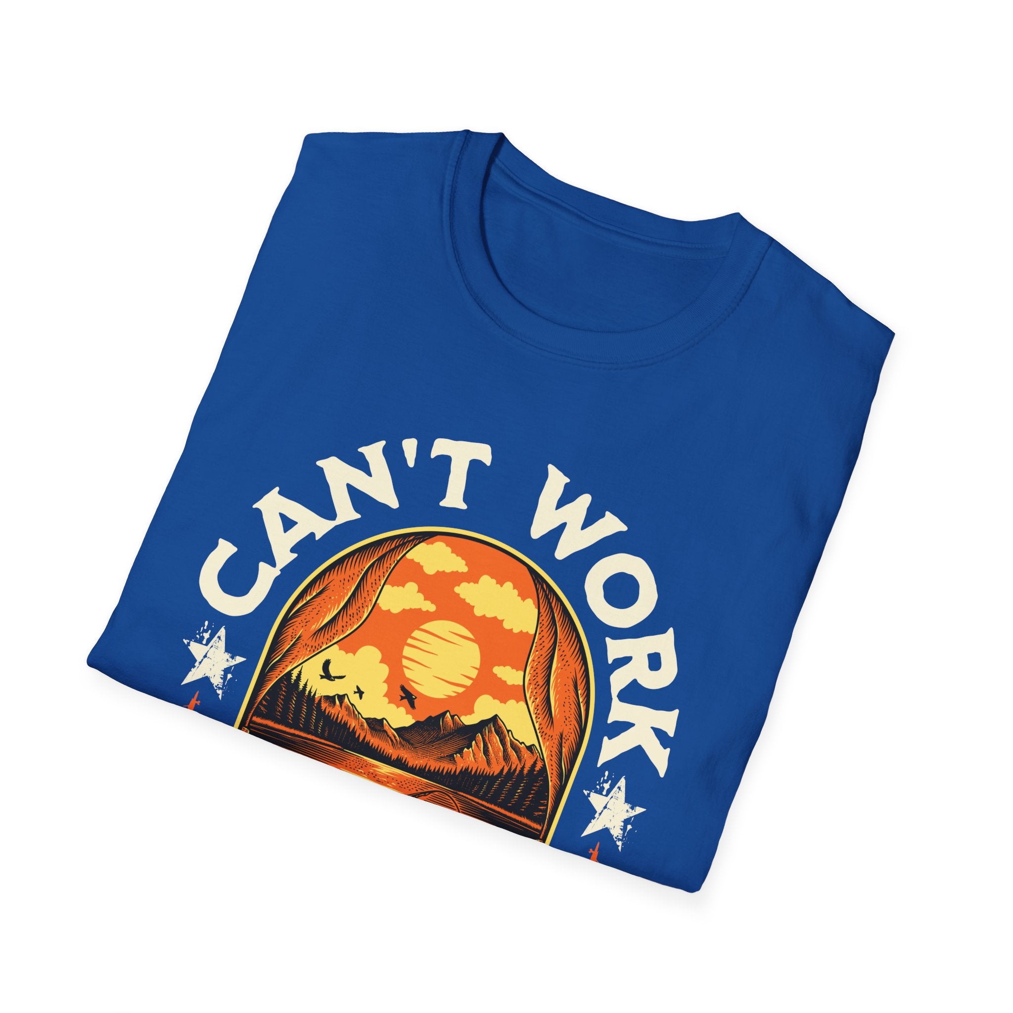 Men's Can't Work Outdoor Vibes T-Shirt - Perfect for Recovery Days