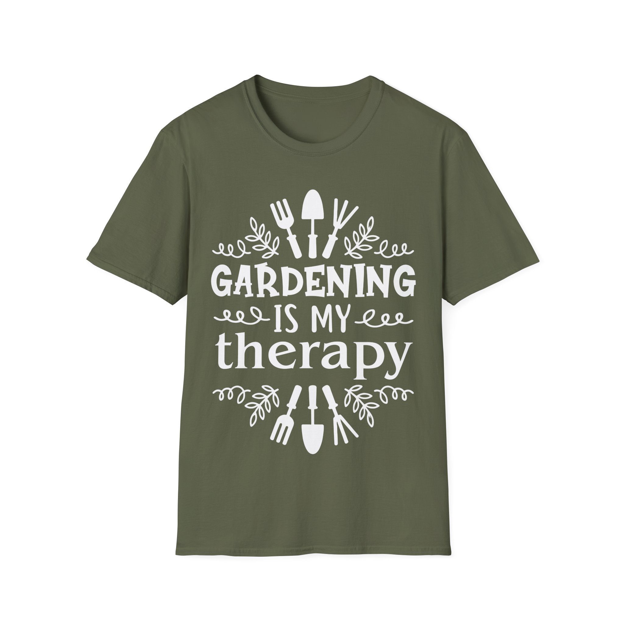 Gardening Is My Therapy Unisex Softstyle T-Shirt - Perfect Gift for Garden Lovers