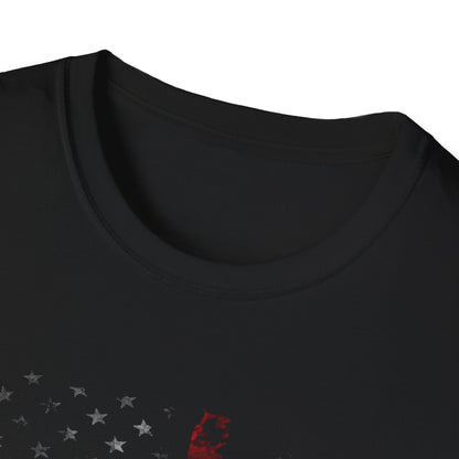 Patriotic Firefighter Graphic T-Shirt | Unisex Softstyle Tee for Heroes,,,..