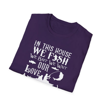 Fishing Love Unisex Softstyle T-Shirt - Perfect Gift for Fishermen