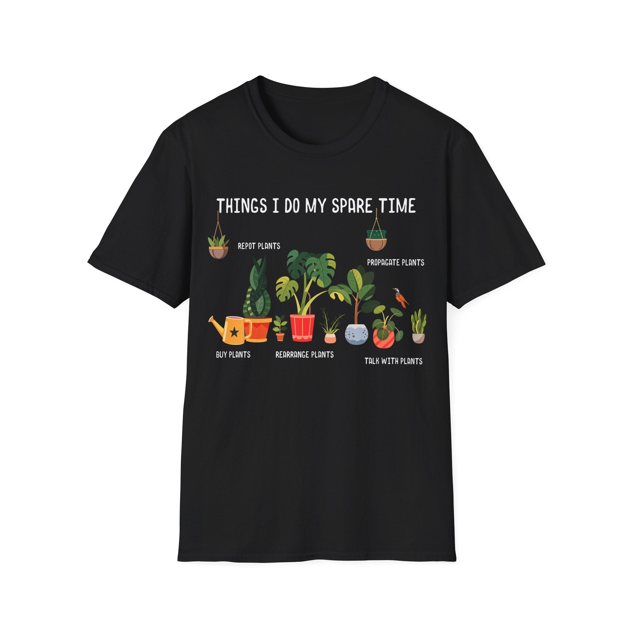 Gardening Passion Unisex Softstyle T-Shirt - "Things I Do My Spare Time" for Plant Lovers