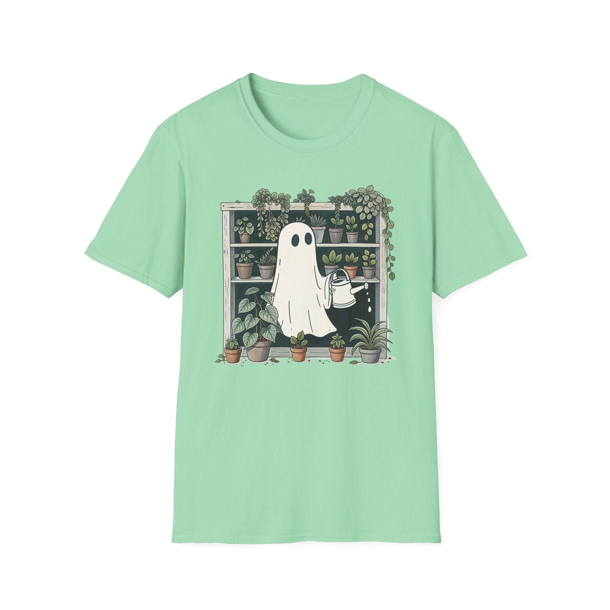 Ghost Plant Lover T-Shirt, Cute Tee, Gardening Ghost Shirt, Unisex Graphic Tee, Perfect for Plant Parents & Fall Occasion
