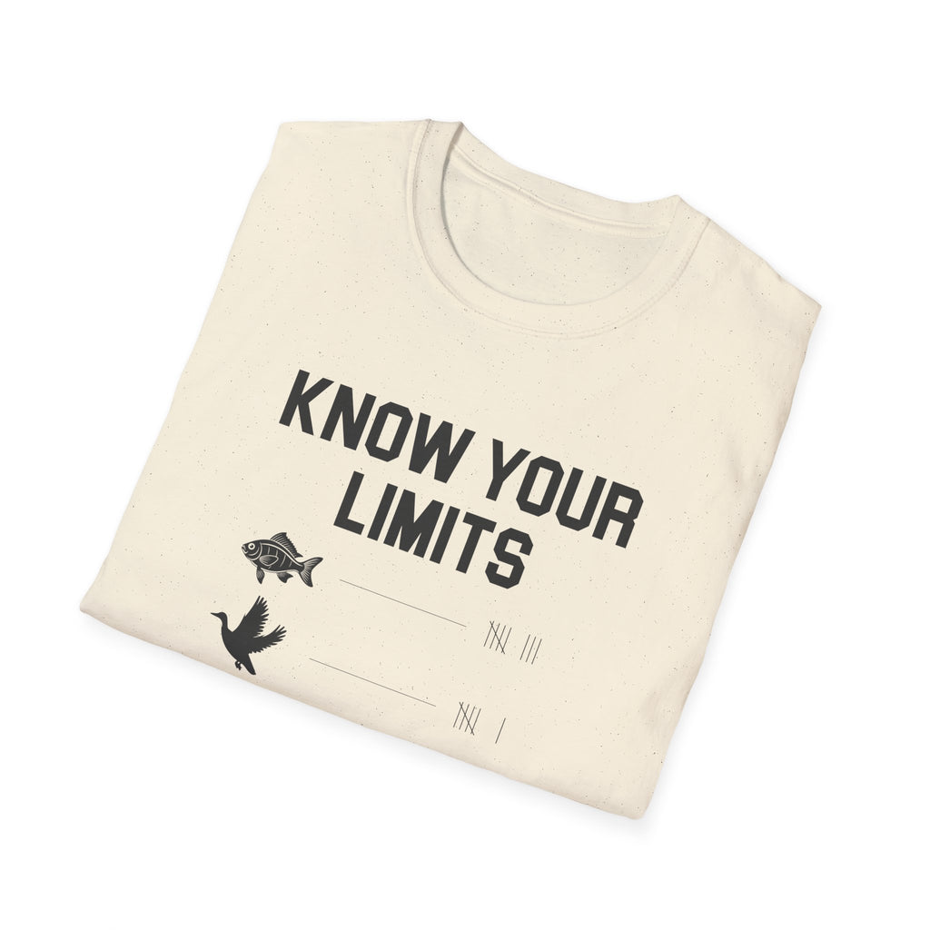 Unisex Softstyle T-Shirt - Know Your Limits | Motivational Tee, Gift for Nature Lovers, Inspirational Attire, Outdoor Adventure Shirt