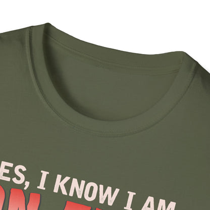 Funny Welding T-Shirt: "Yes, I Know I Am On Fire"