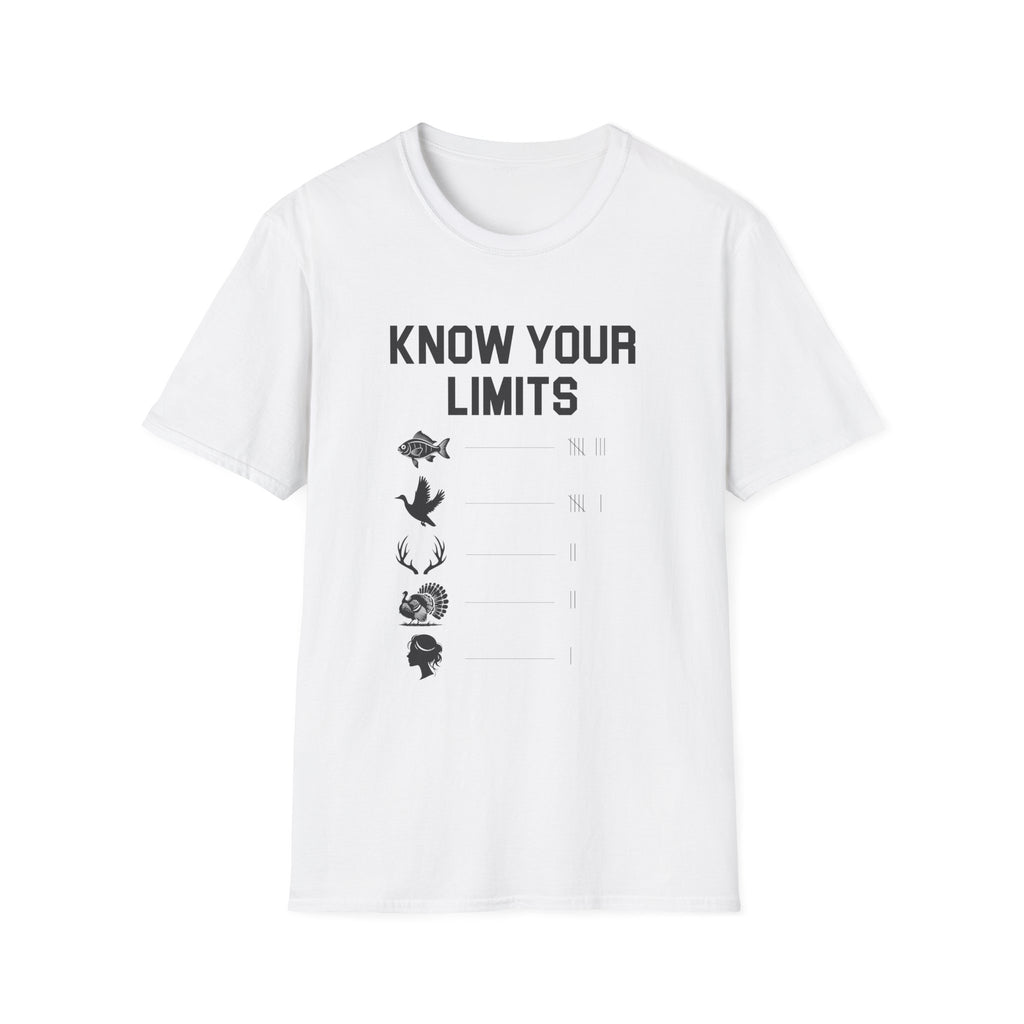 Unisex Softstyle T-Shirt - Know Your Limits | Motivational Tee, Gift for Nature Lovers, Inspirational Attire, Outdoor Adventure Shirt