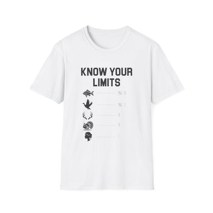 Unisex Softstyle T-Shirt - Know Your Limits | Motivational Tee, Gift for Nature Lovers, Inspirational Attire, Outdoor Adventure Shirt