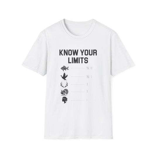 Unisex Softstyle T-Shirt - Know Your Limits | Motivational Tee, Gift for Nature Lovers, Inspirational Attire, Outdoor Adventure Shirt