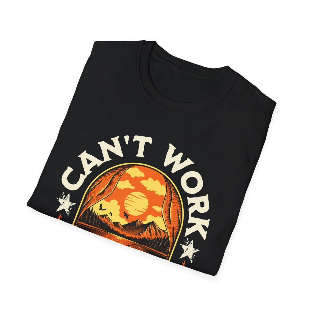 Men's Can't Work Outdoor Vibes T-Shirt - Perfect for Recovery Days