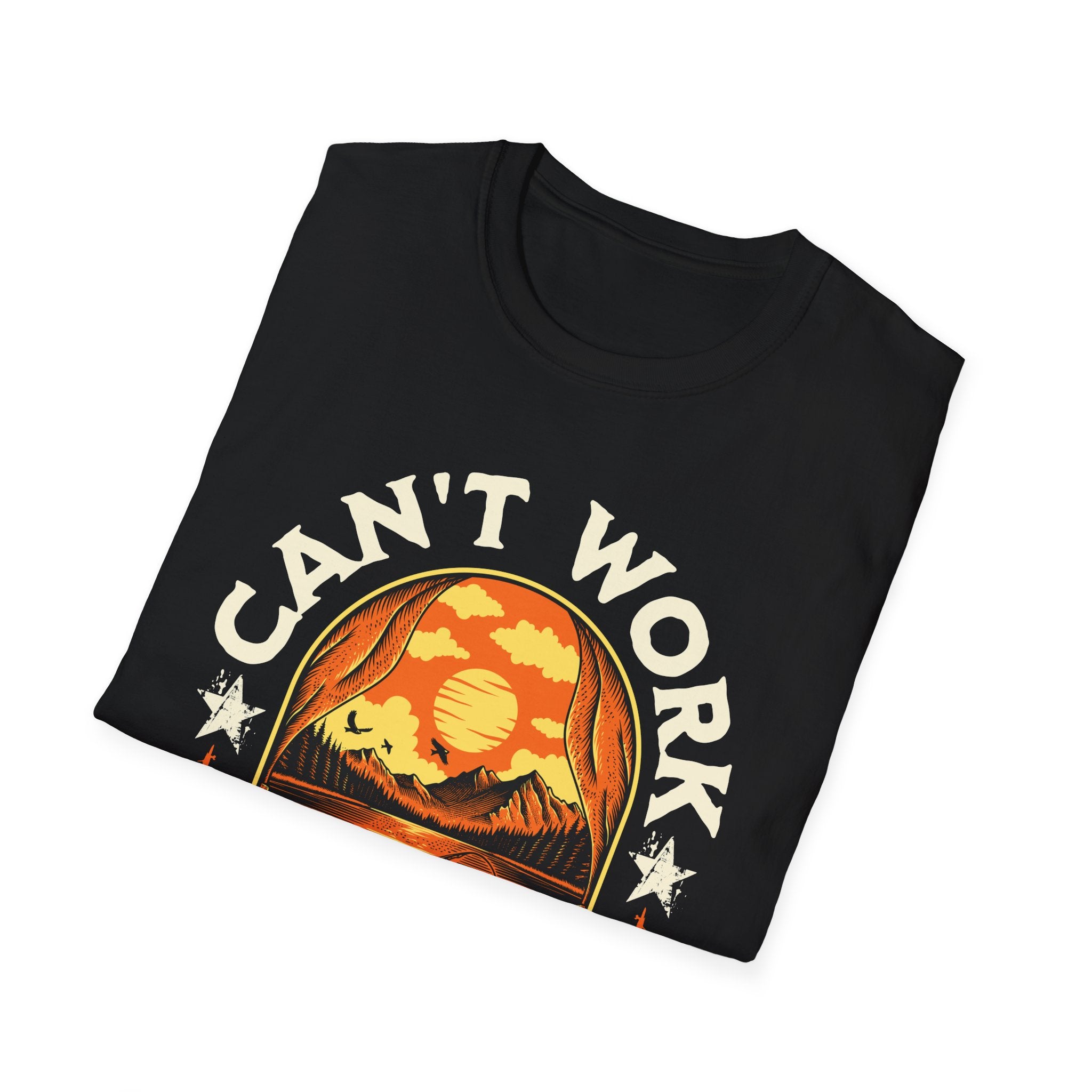 Men's Can't Work Outdoor Vibes T-Shirt - Perfect for Recovery Days