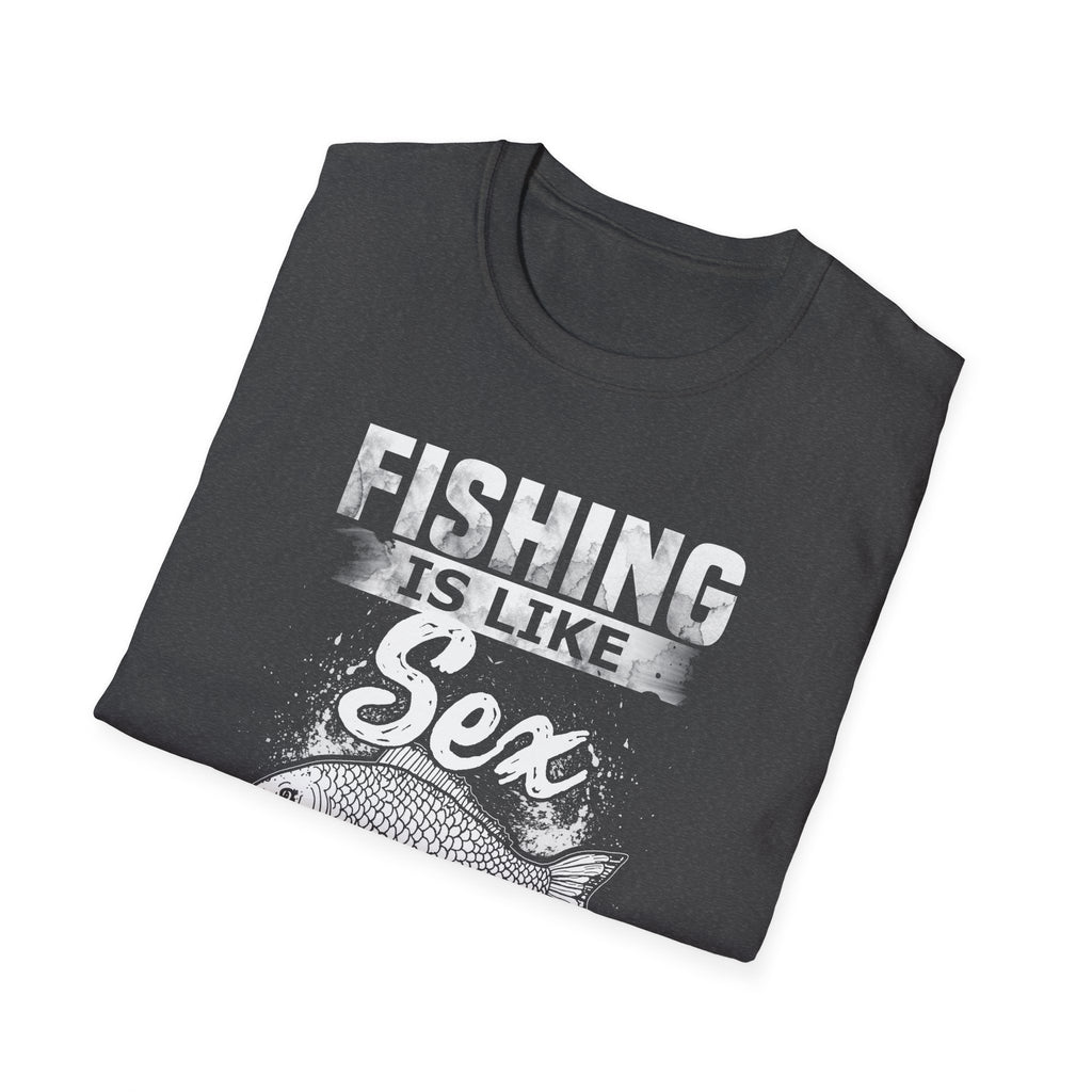 Funny Fishing T-Shirt - 'Fishing is Like Sex' Graphic Tee for Anglers