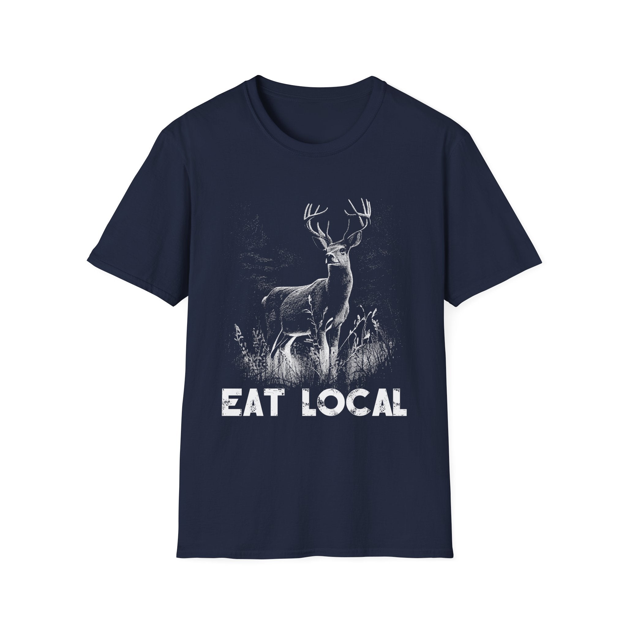 Eat Local Unisex Softstyle T-Shirt - Eco-Friendly Wildlife Tee