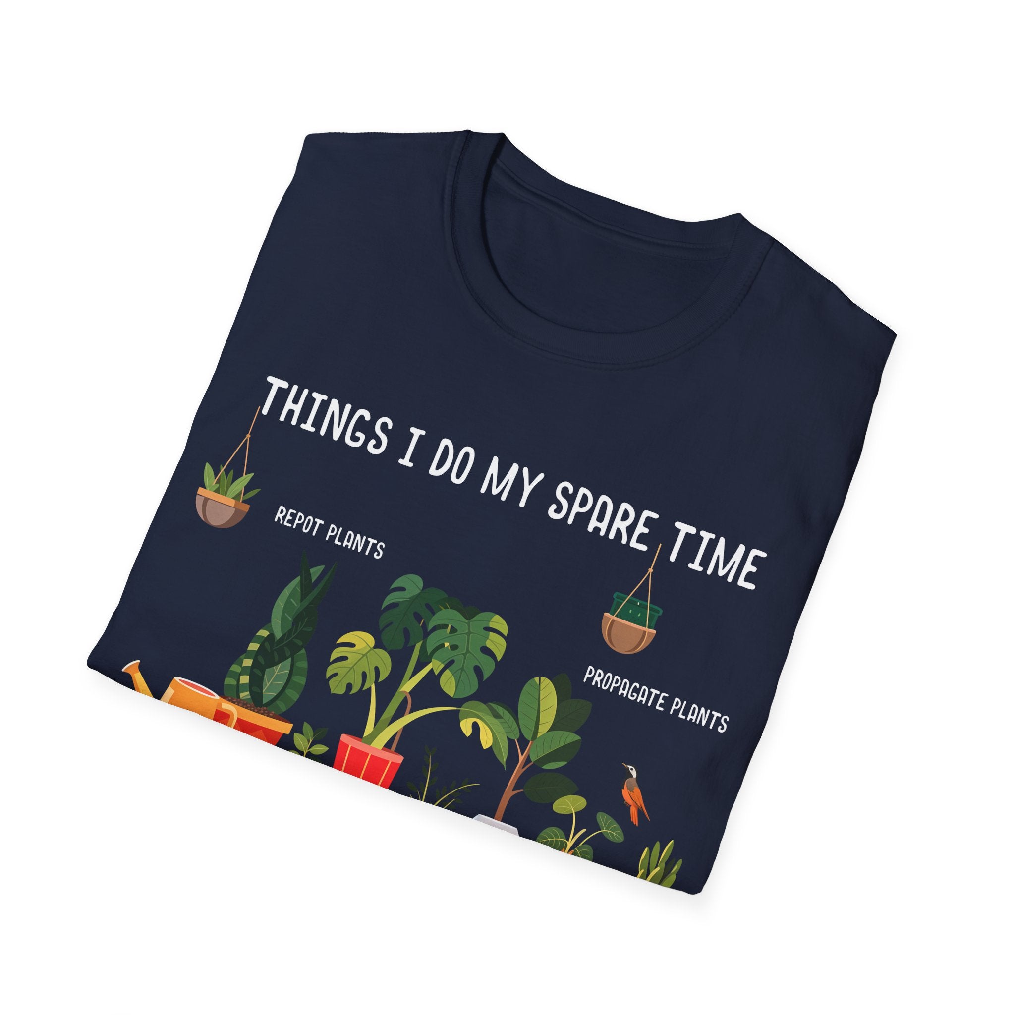 Gardening Passion Unisex Softstyle T-Shirt - "Things I Do My Spare Time" for Plant Lovers