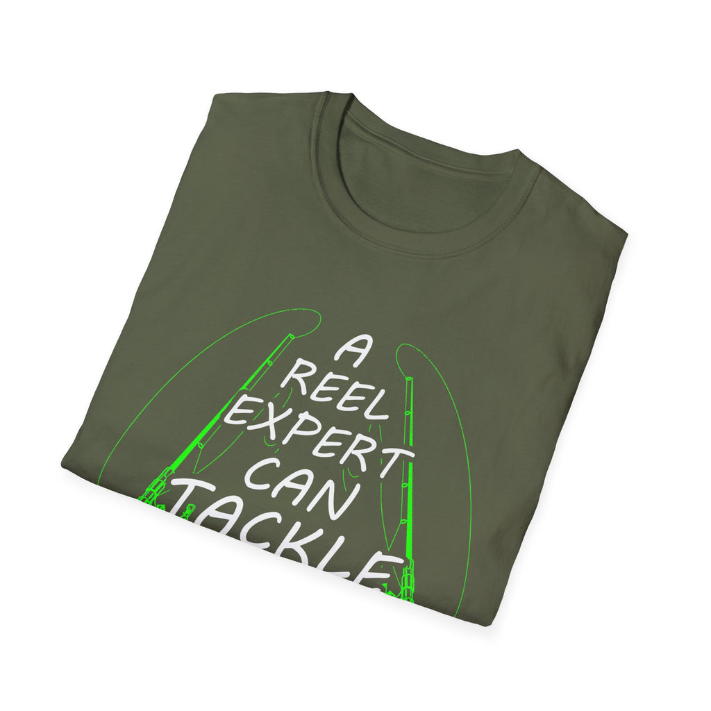 Fishing Expert Unisex Softstyle T-Shirt - 'A Reel Expert Can Tackle Anything'