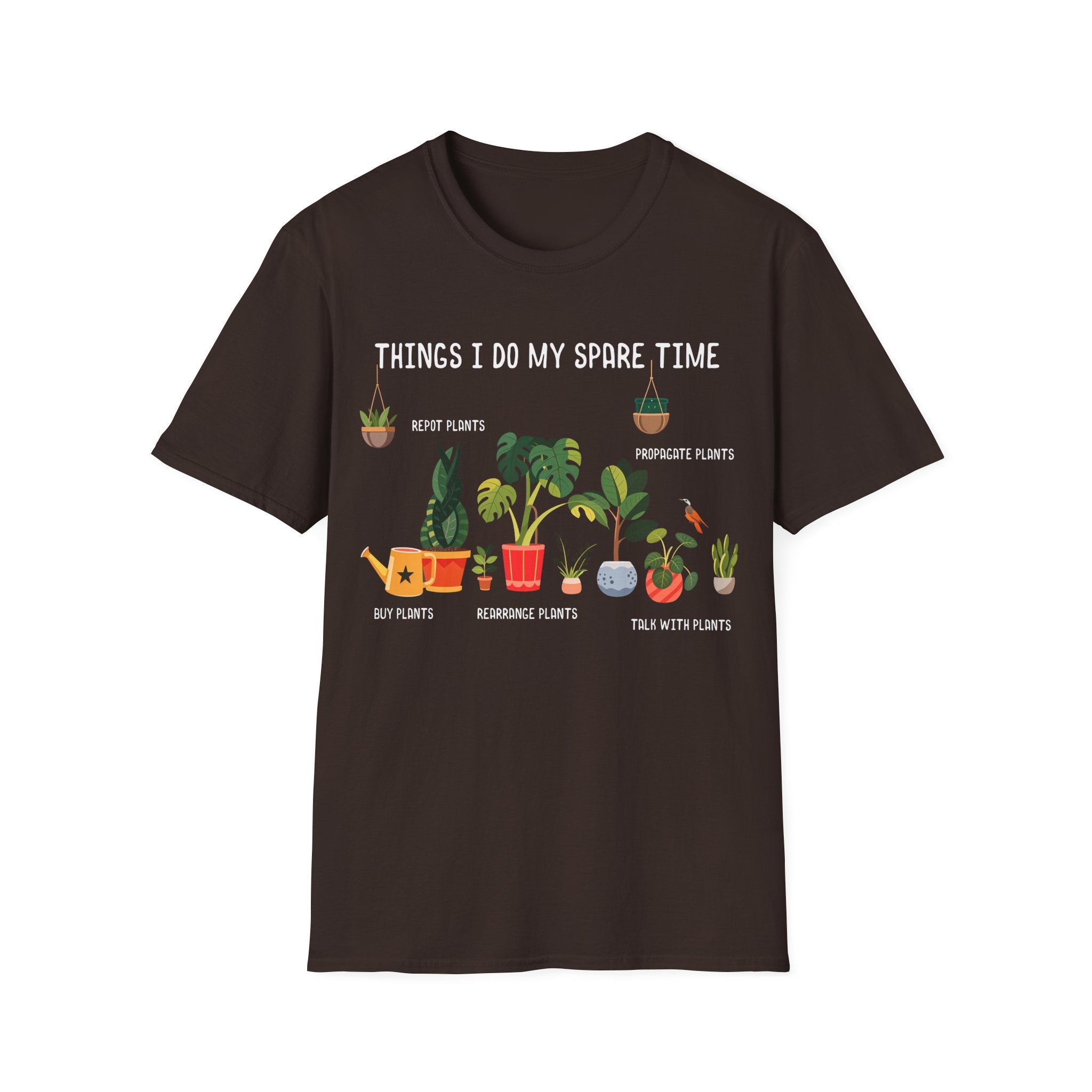 Gardening Passion Unisex Softstyle T-Shirt - "Things I Do My Spare Time" for Plant Lovers