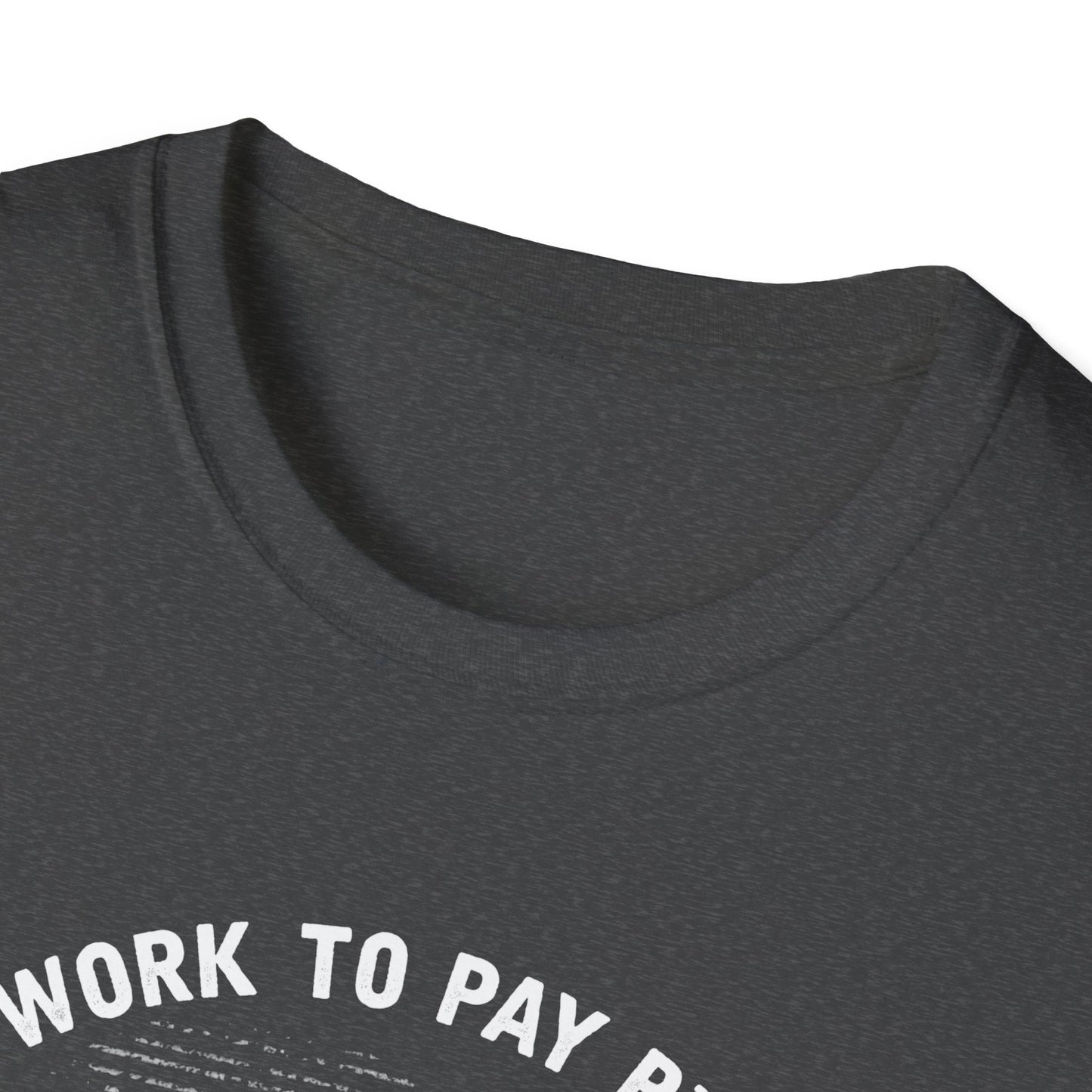 I Work to Pay Bills But I Fish for a Living Unisex Softstyle T-Shirt - Perfect for Fishing Enthusiasts