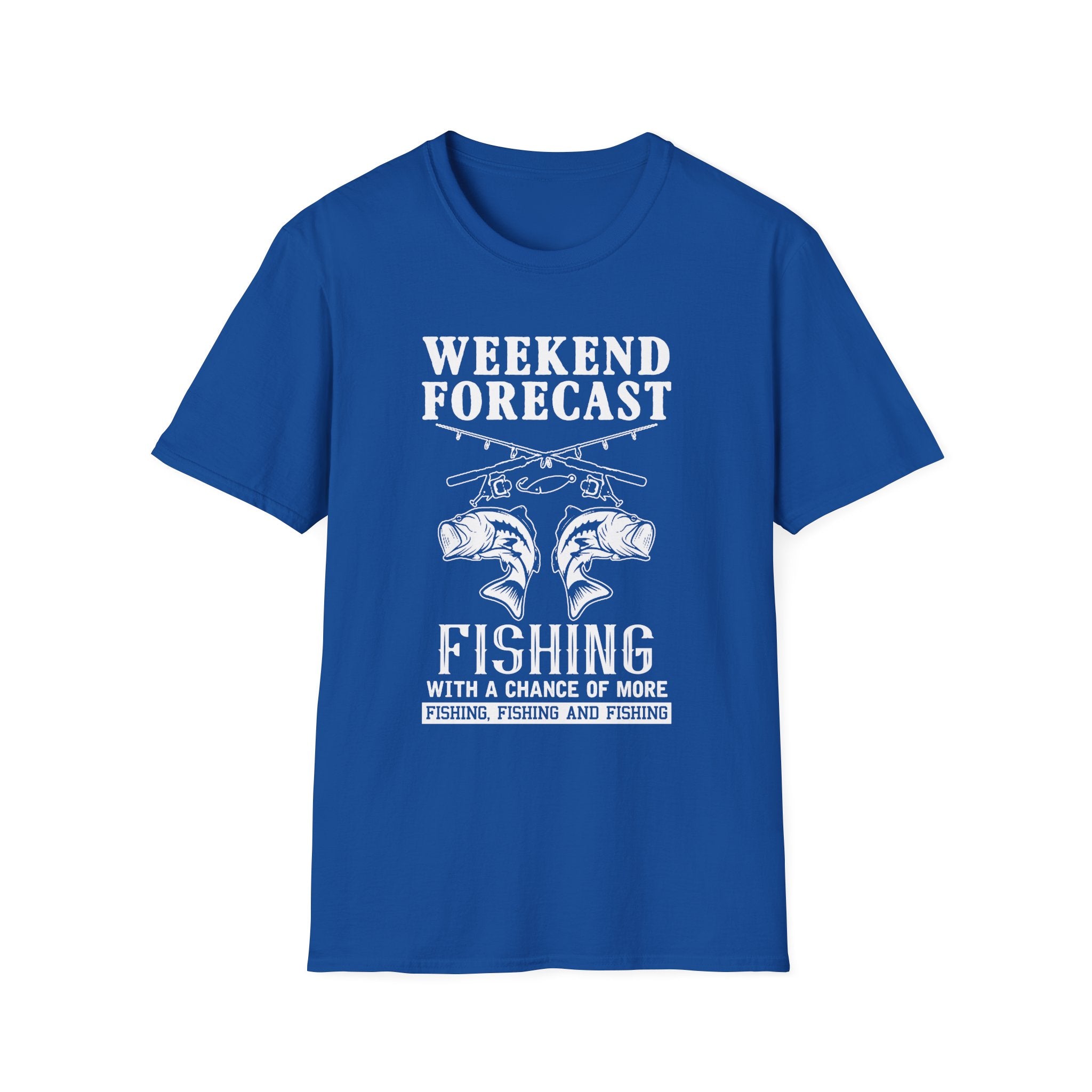 Fishing Weekend Forecast Unisex Softstyle T-Shirt