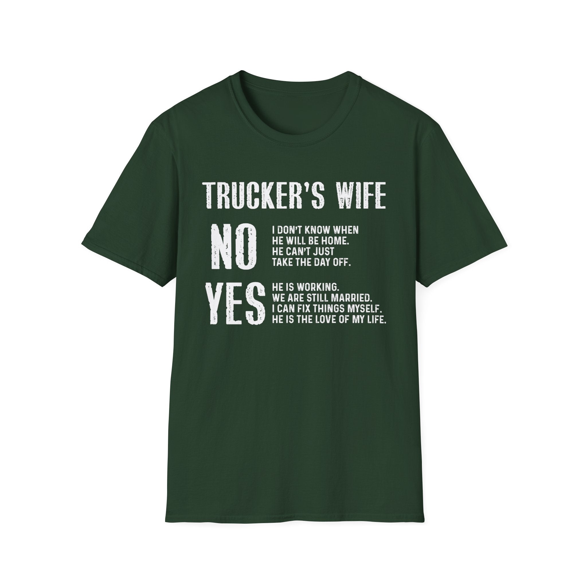 Trucker's Wife Tee, Funny Unisex Jersey Tee, Wife Gift, Trucker Apparel, Casual Humor T-Shirt