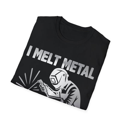 Welding Superpower T-Shirt | I Melt Metal | Unisex Softstyle Tee for Metalworkers & Craftsmen