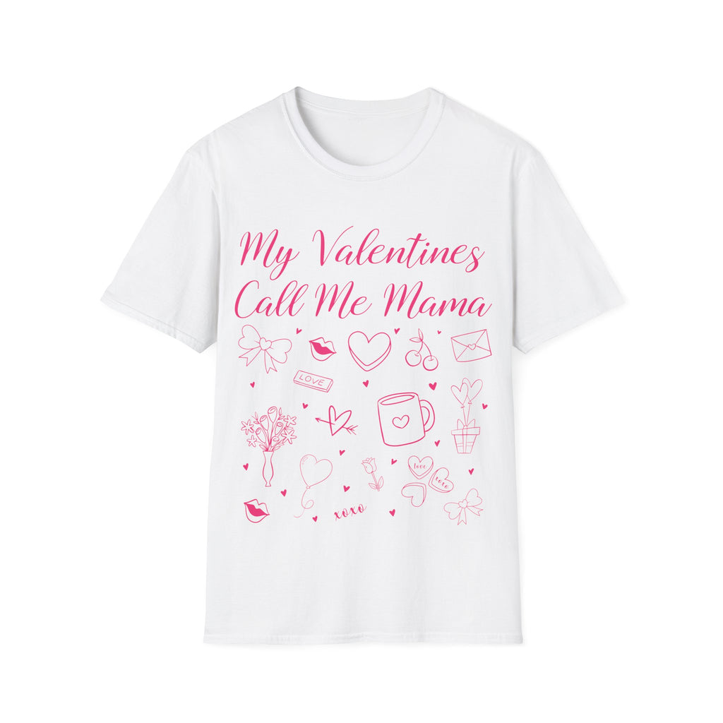 My Valentines Call Me Mama Unisex Softstyle T-Shirt