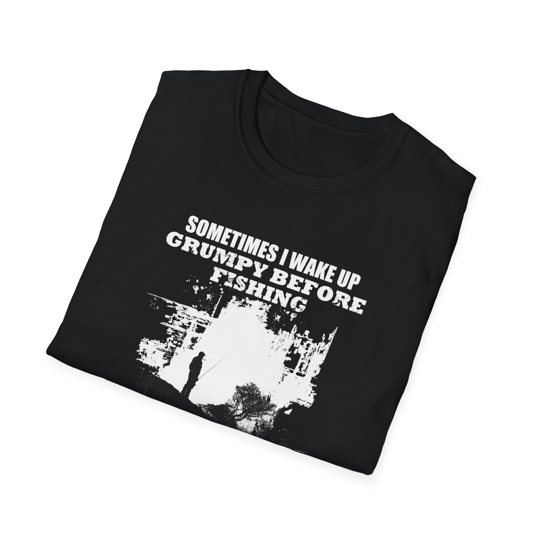 Grumpy Fisherman Unisex Softstyle T-Shirt - Funny Fishing Humor Tee