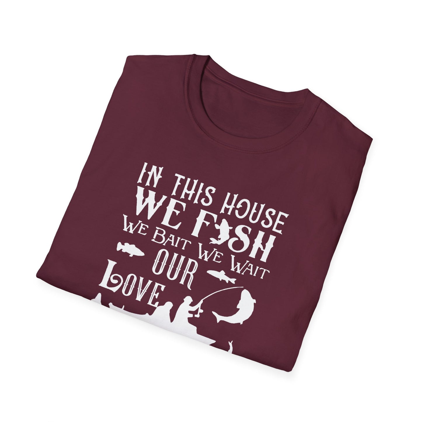 Fishing Love Unisex Softstyle T-Shirt - Perfect Gift for Fishermen