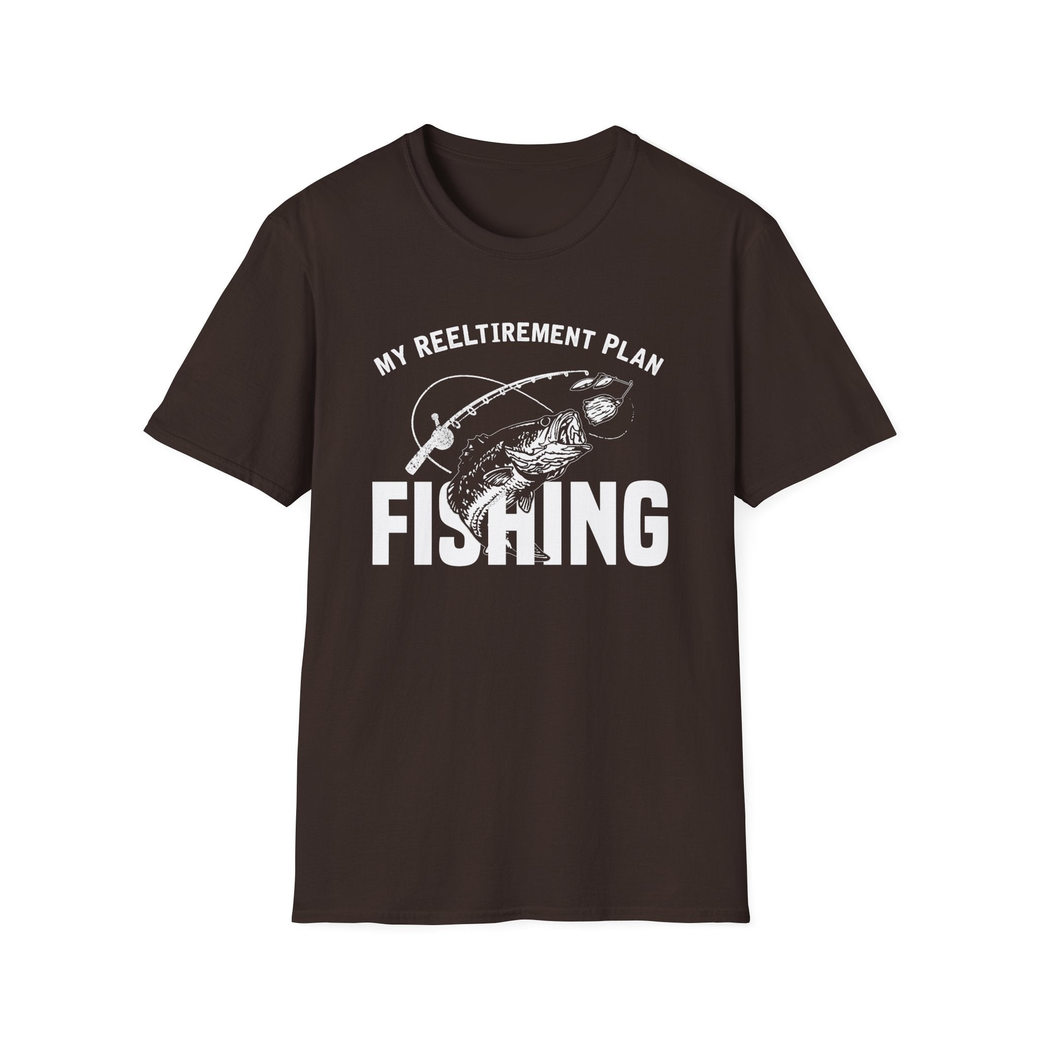 Funny Fishing Unisex Softstyle T-Shirt - My Reel Itirement Plan