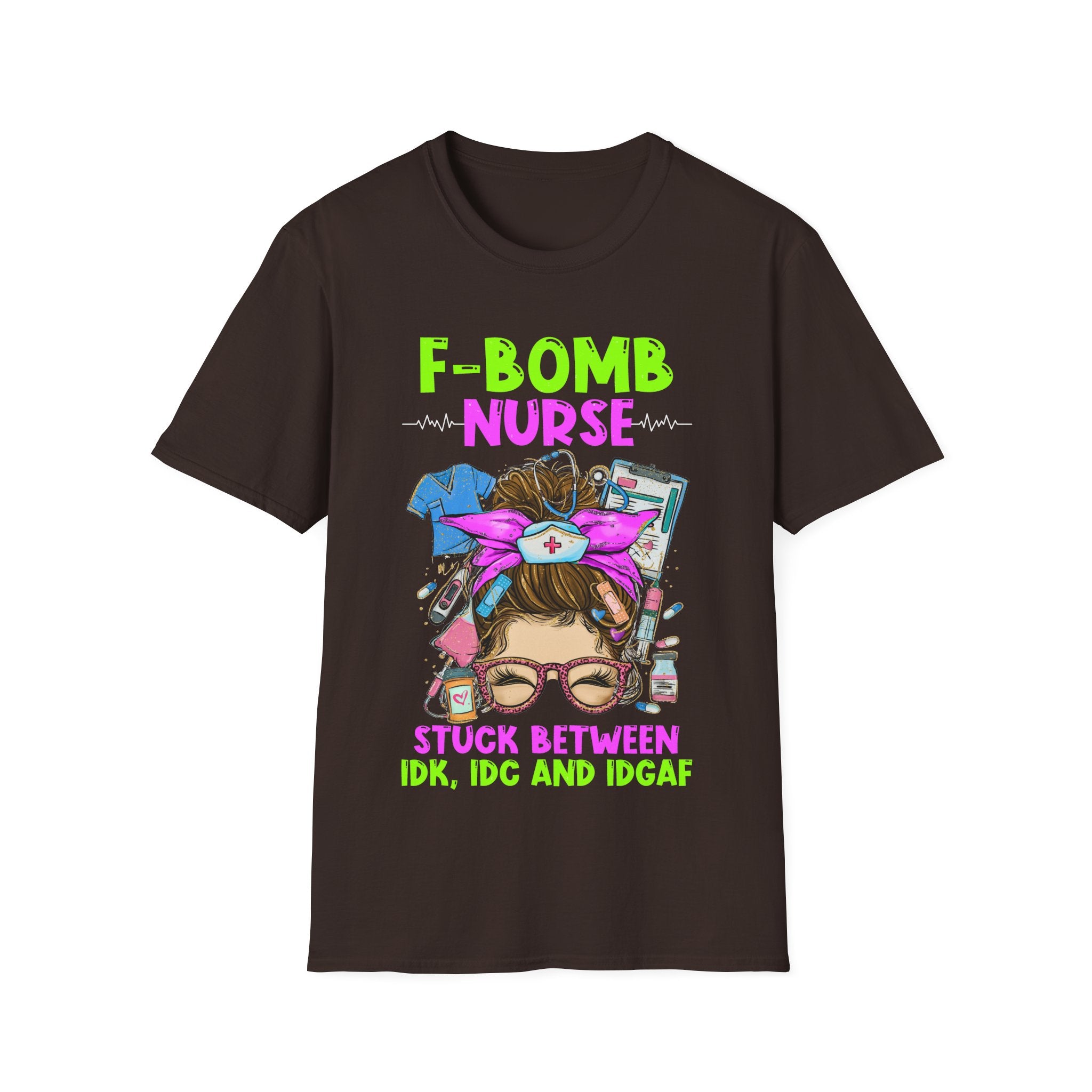 F-Bomb Nurse Unisex Softstyle T-Shirt - Funny Gift for Nurses