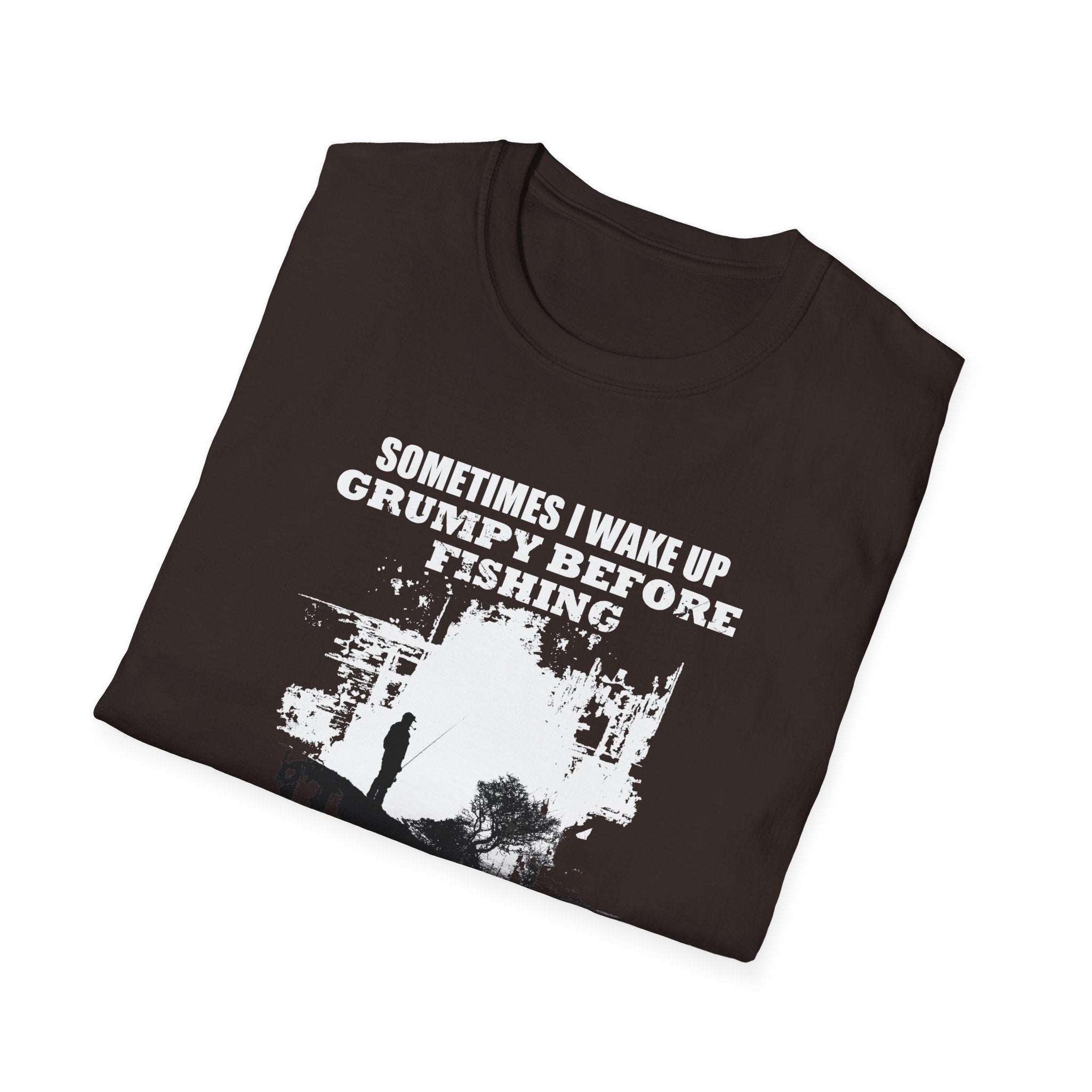 Grumpy Fisherman Unisex Softstyle T-Shirt - Funny Fishing Humor Tee