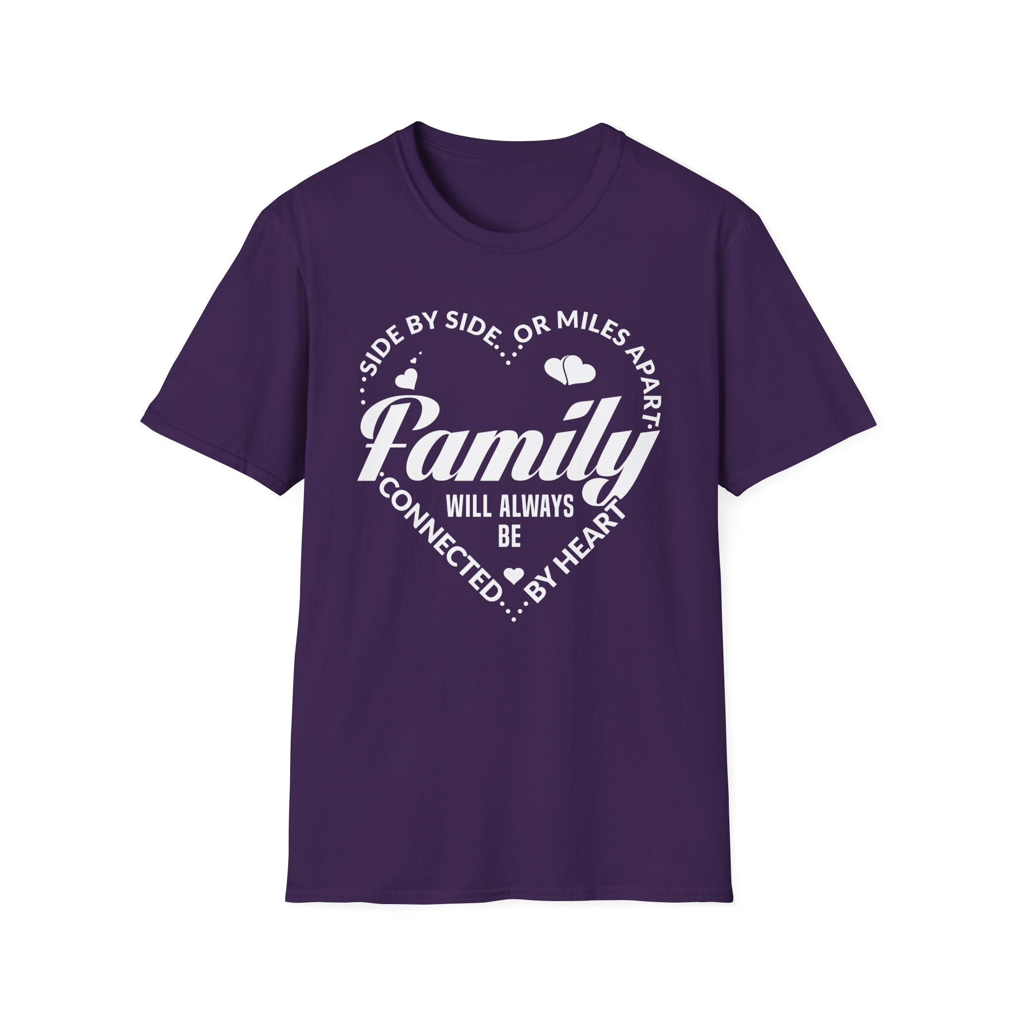 Family Quote Unisex Softstyle T-Shirt - Always Connected by Heart