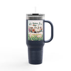 Camping Insulated Travel Mug - 40oz, Perfect for Outdoor Adventures, Hiking, Road Trips, Gifts for Campers, Summer Fun
