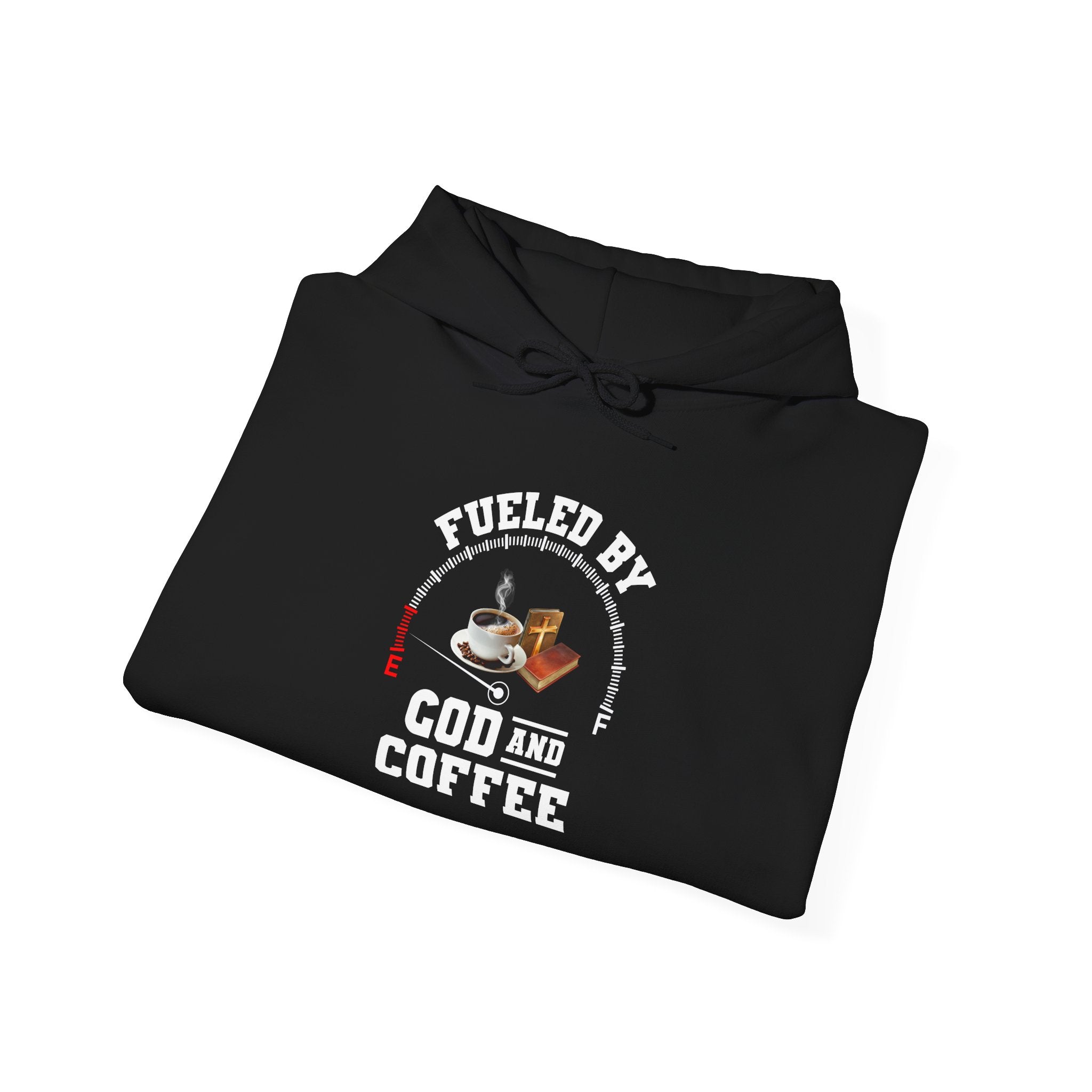 Cozy Coffee Lover's Hoodie - Fueled by God and Coffee