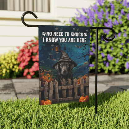 Whimsical Garden Banner, Fall Decor, Dog Lover Gift, Halloween Yard Flag, Outdoor Home Decoration