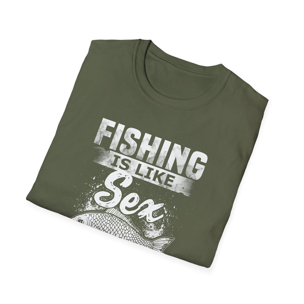 Funny Fishing T-Shirt - 'Fishing is Like Sex' Graphic Tee for Anglers