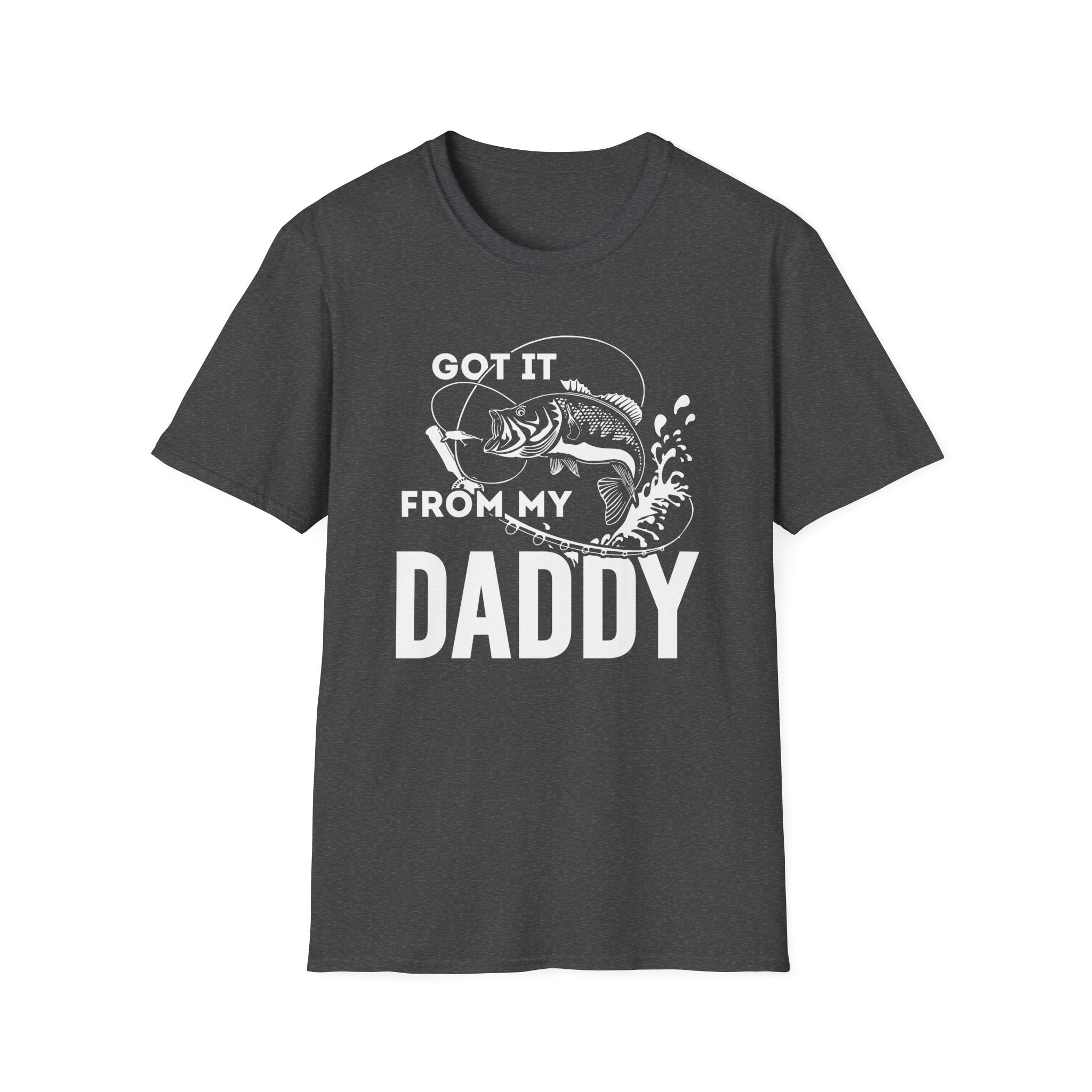 Fishing Dad Unisex Softstyle T-Shirt - "Got It From My Daddy" - Perfect Gift for Father's Day