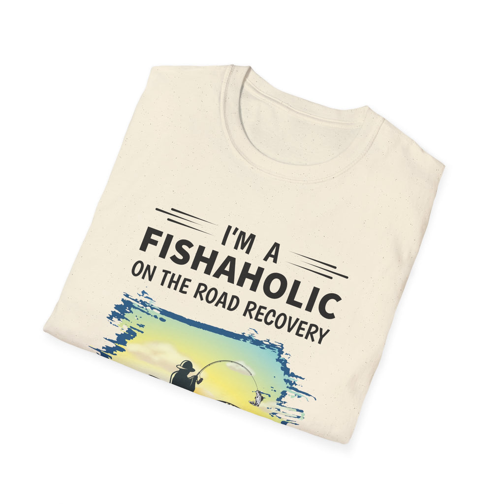 Funny Fishing T-Shirt - 'I'm a Fishaholic on the Road to Recovery'
