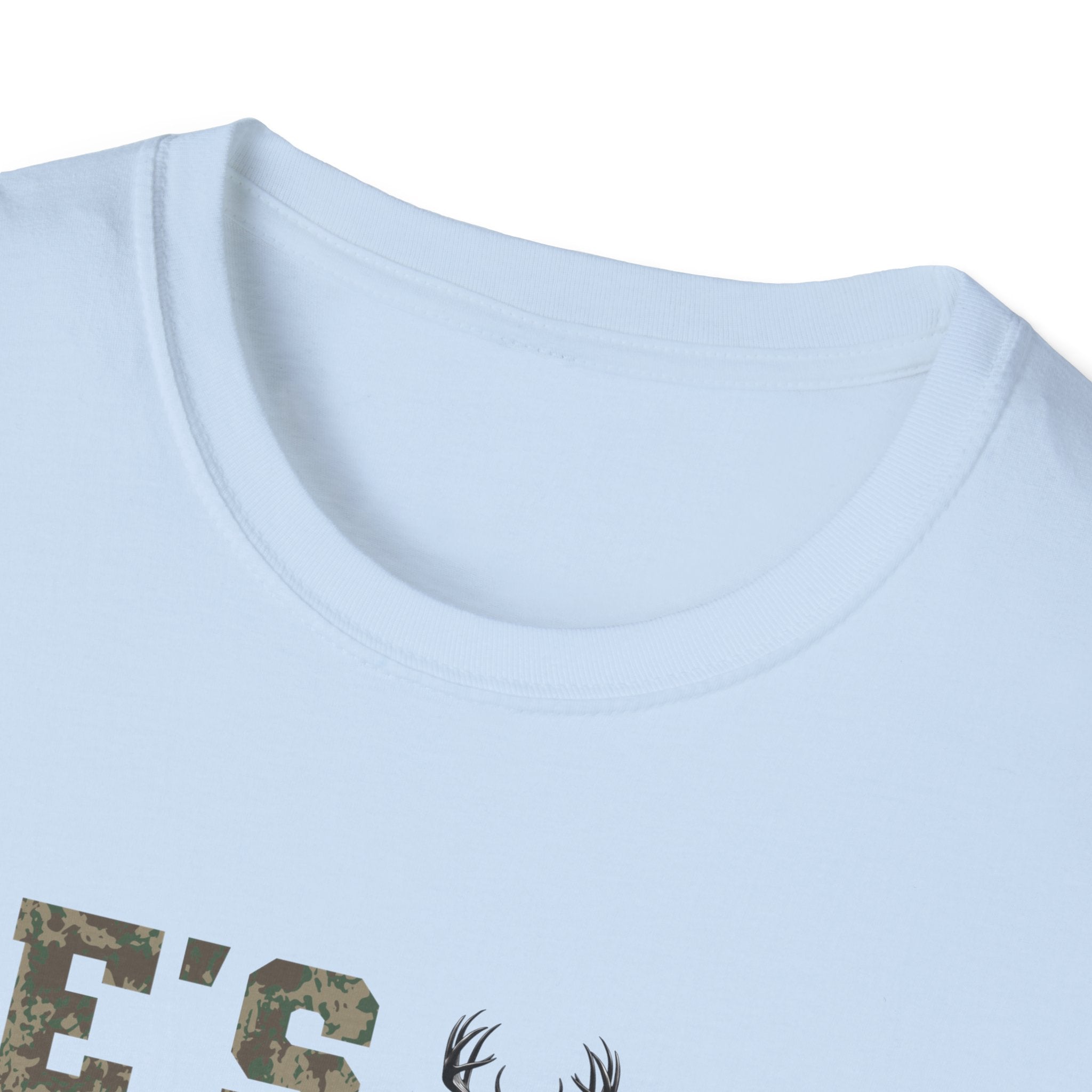 Men's Camo Print Hunting T-Shirt - He's Hunting