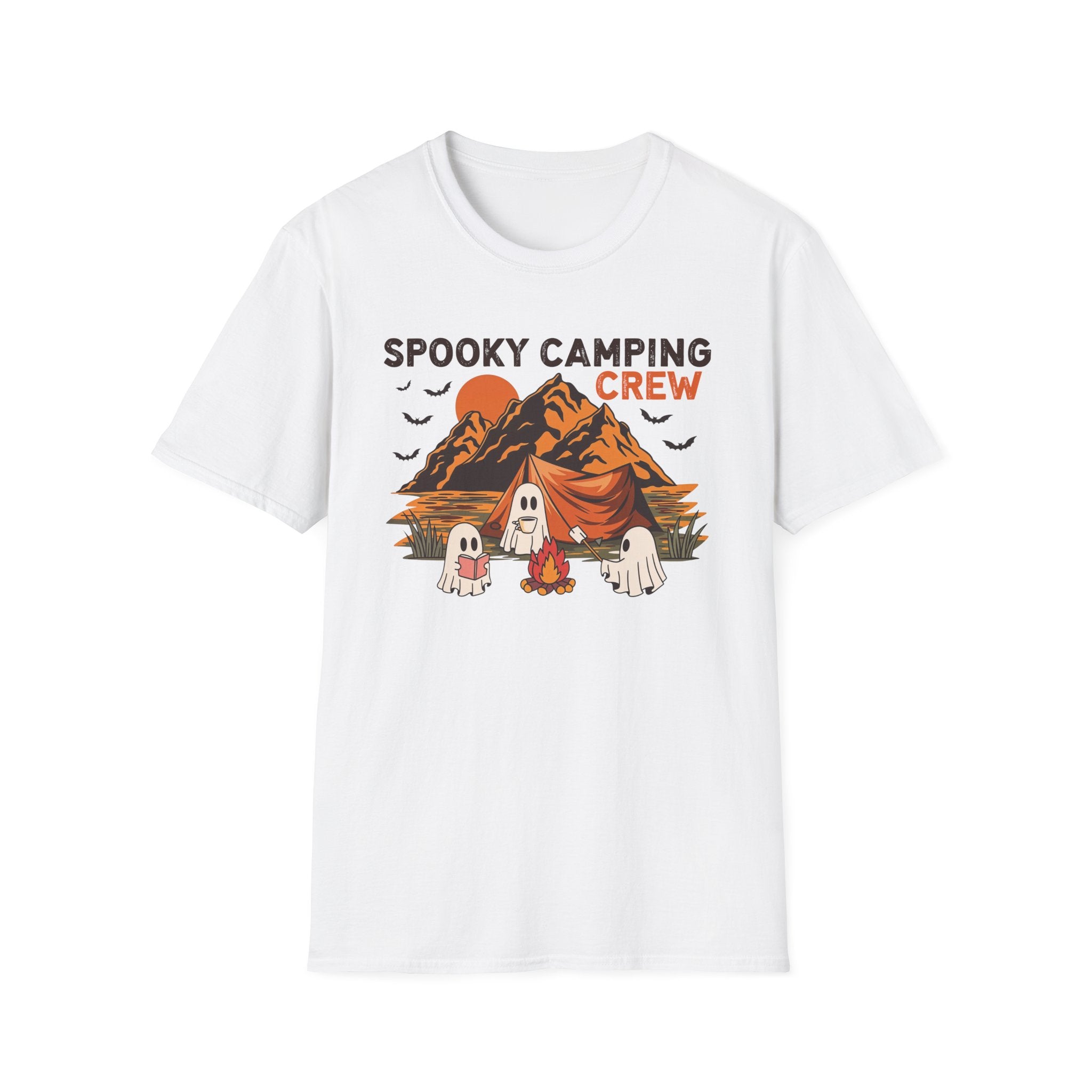Spooky Camping Crew T-Shirt, Outdoor Adventure Tee, Fall Festival Apparel
