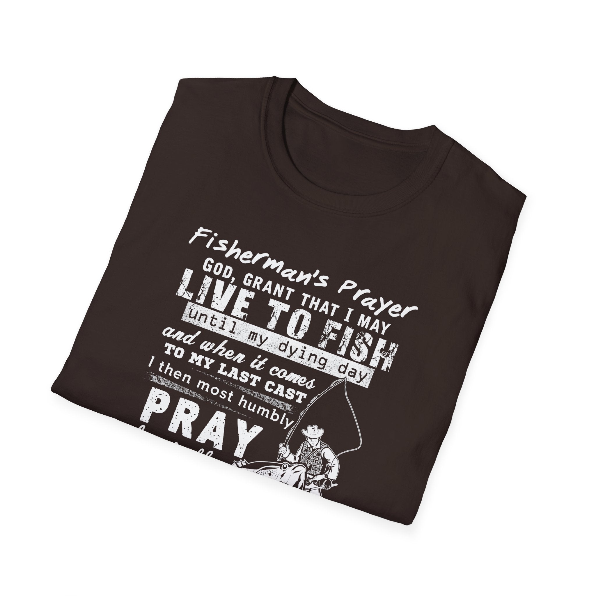 Fisherman's Prayer Unisex Softstyle T-Shirt - For Outdoor Lovers & Anglers
