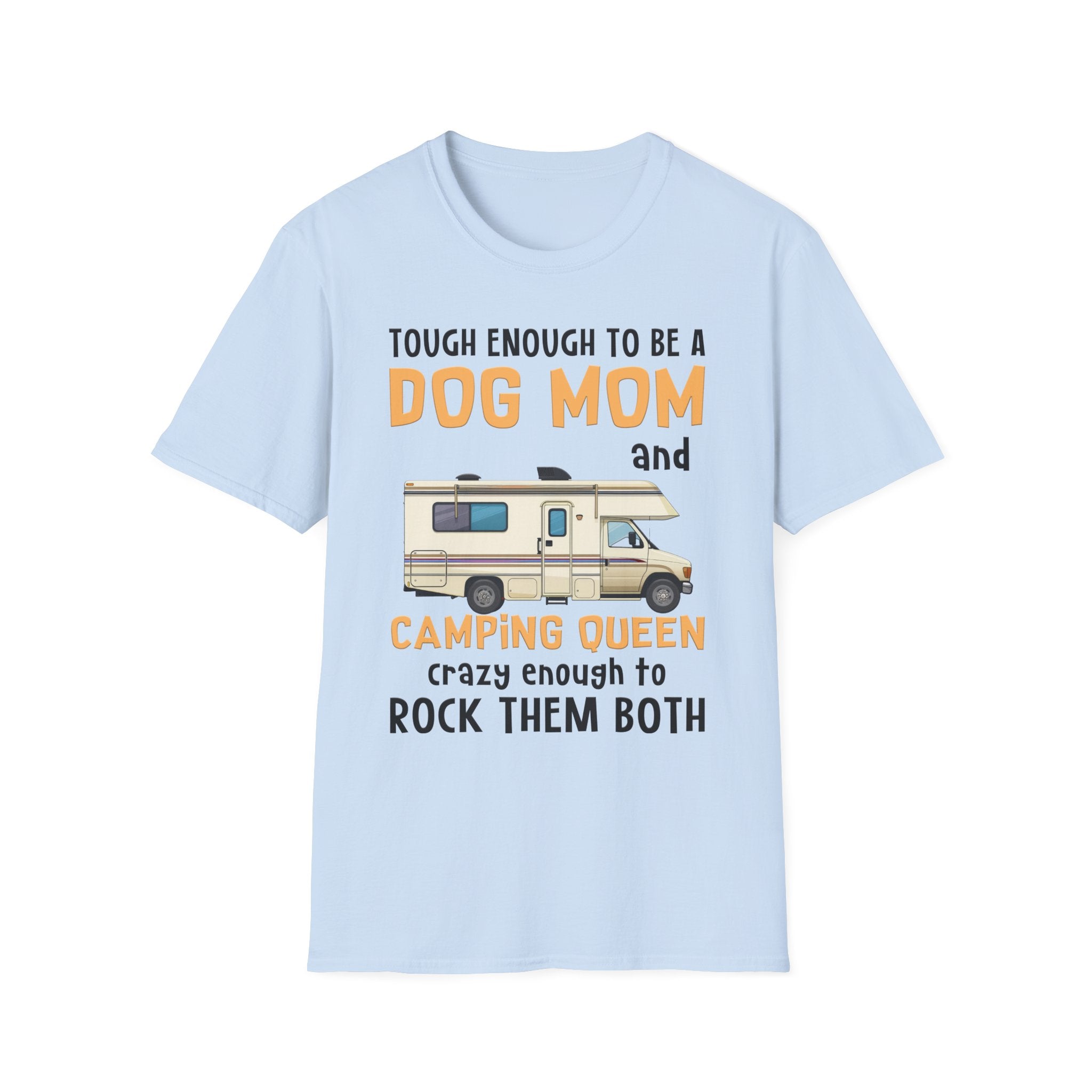 Dog Mom Camping Queen T-Shirt, Unisex Outdoor Shirt, Cute Dog Lover Gift, Camping Themed Apparel, Summer Hiking Tee