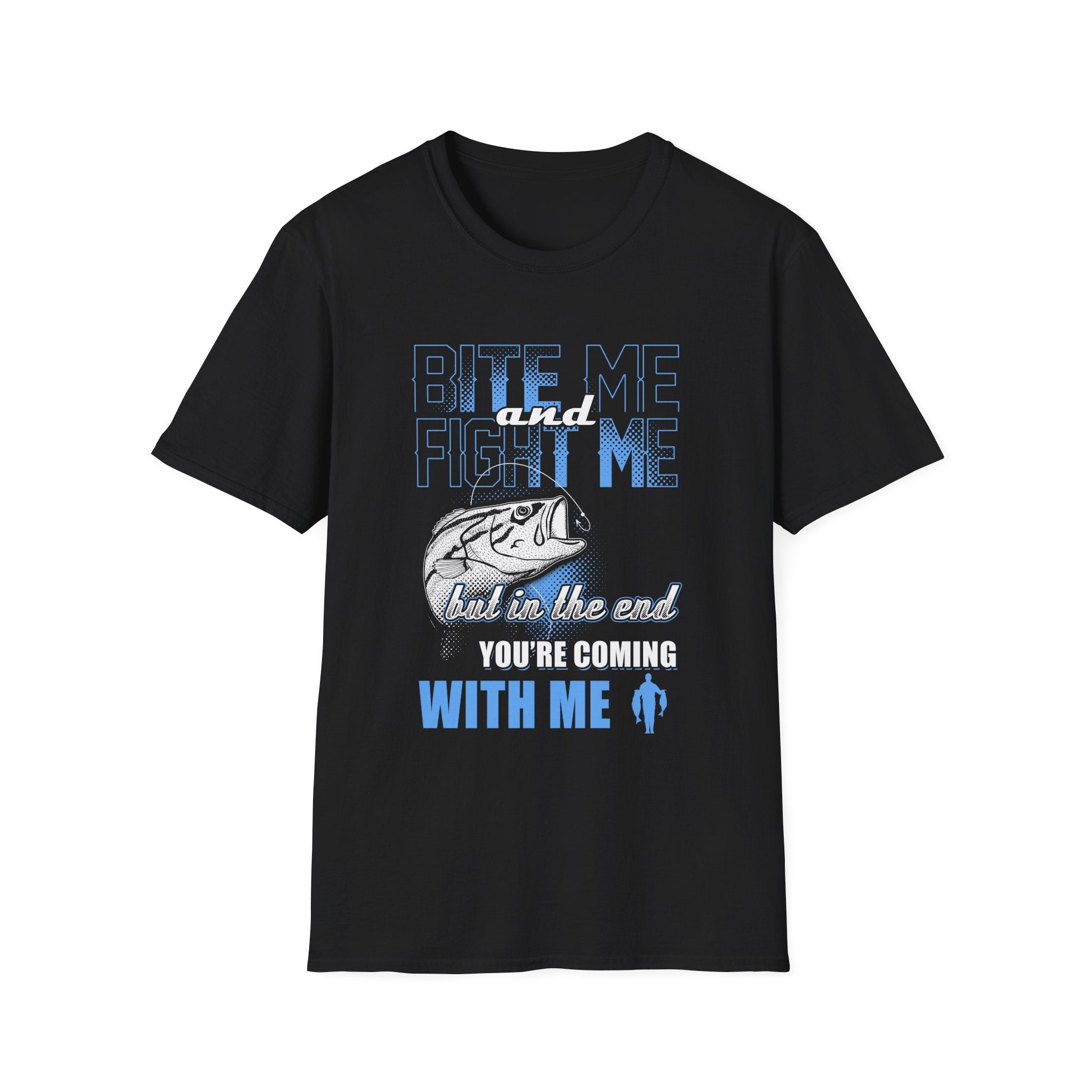 Unisex Softstyle T-Shirt - Bite Me and Fight Me Fishing Shirt