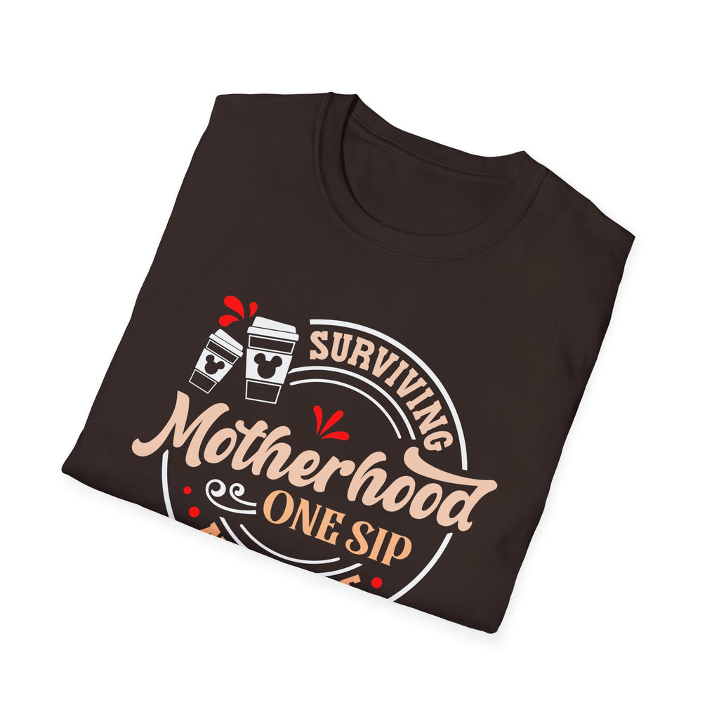 Surviving Motherhood One Sip at a Time Coffee T-Shirt