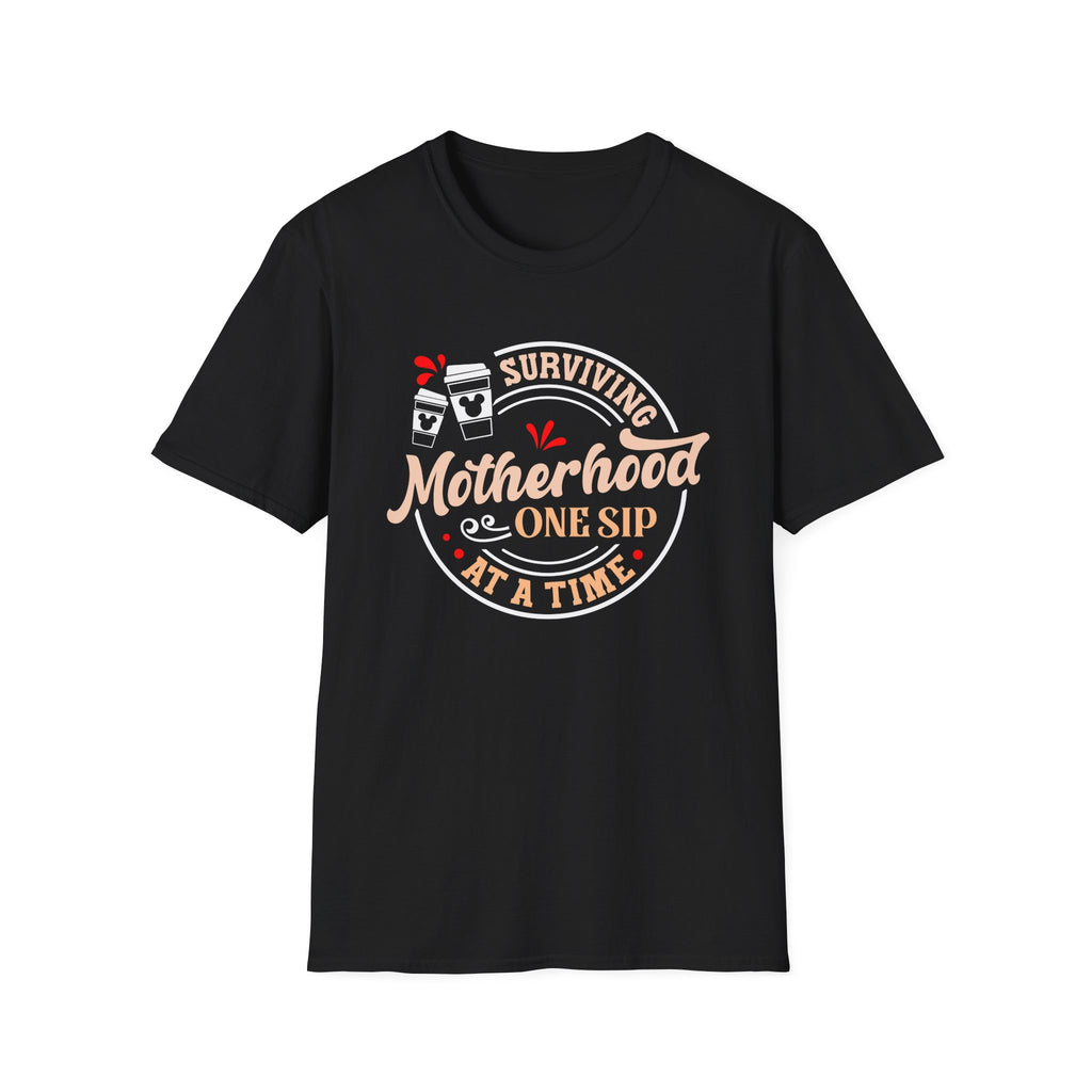 Surviving Motherhood One Sip at a Time Coffee T-Shirt