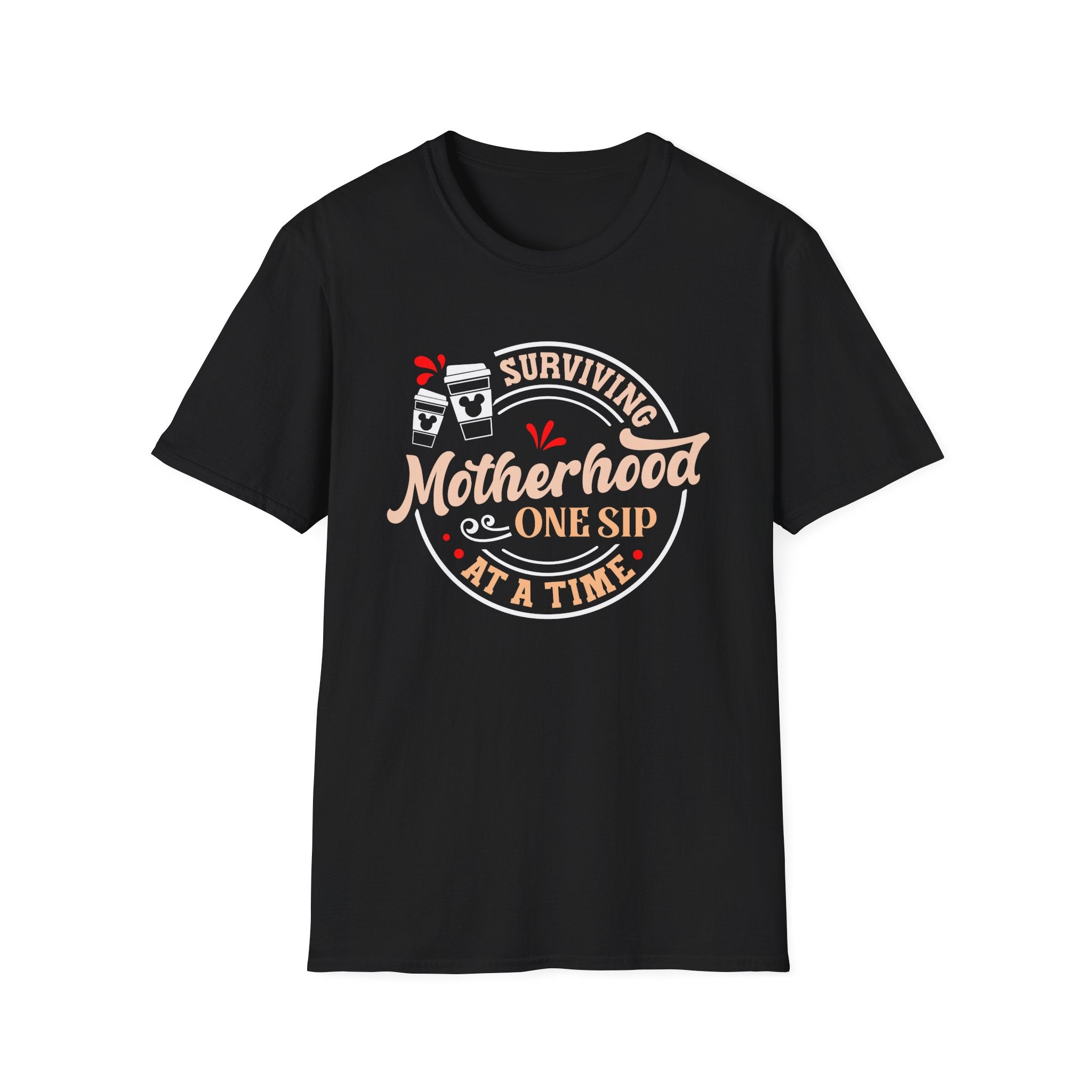 Surviving Motherhood One Sip at a Time Coffee T-Shirt