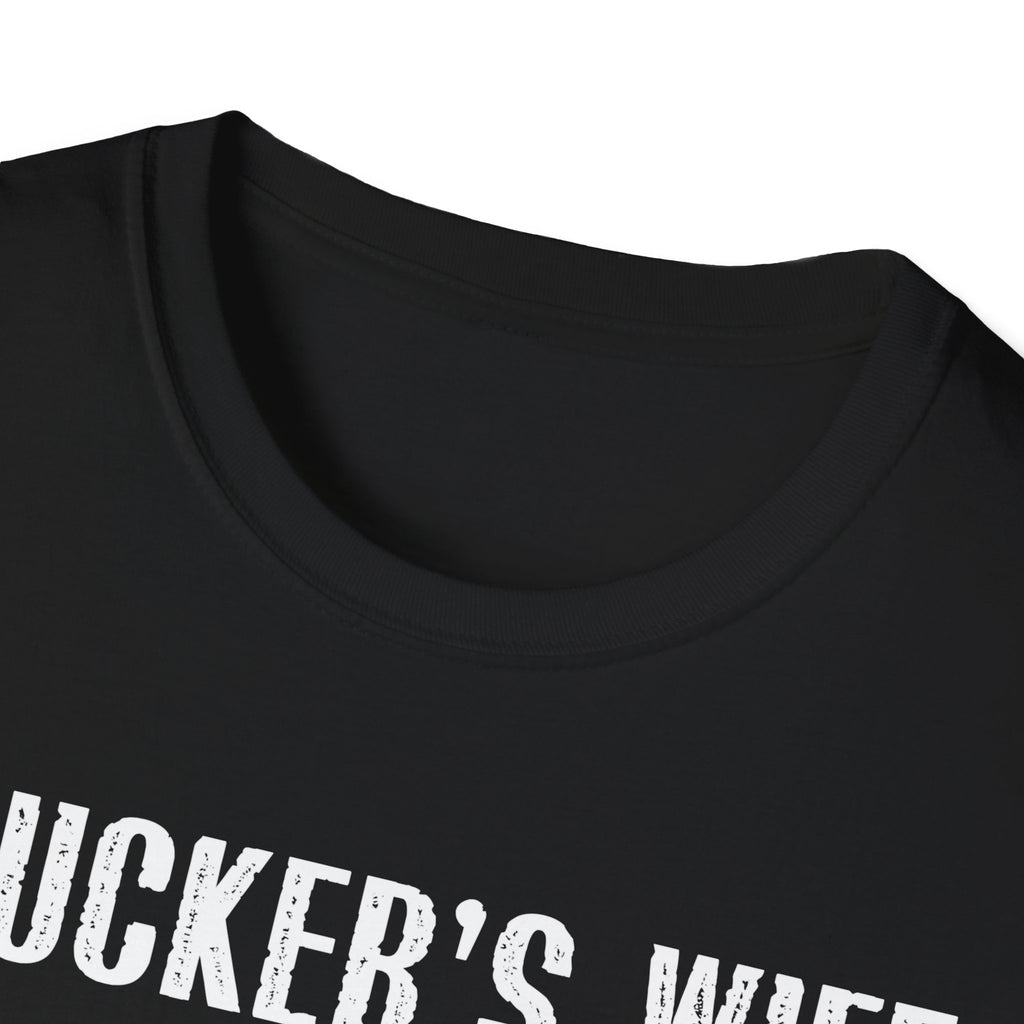 Trucker's Wife Tee, Funny Unisex Jersey Tee, Wife Gift, Trucker Apparel, Casual Humor T-Shirt