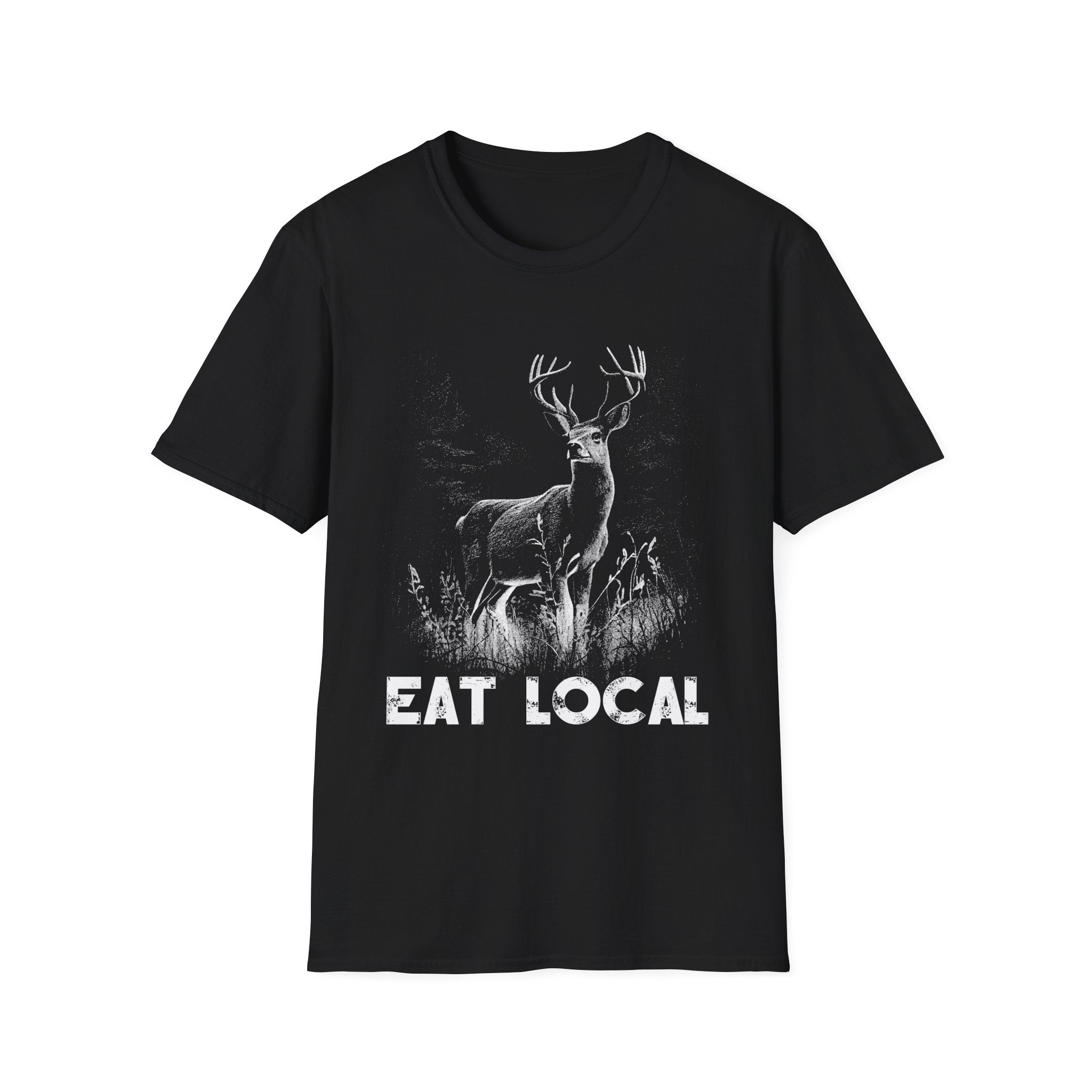 Eat Local Unisex Softstyle T-Shirt - Eco-Friendly Wildlife Tee