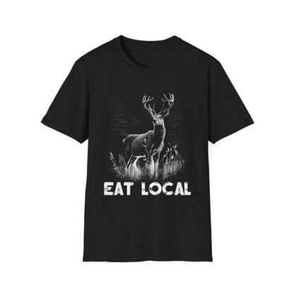 Eat Local Unisex Softstyle T-Shirt - Eco-Friendly Wildlife Tee