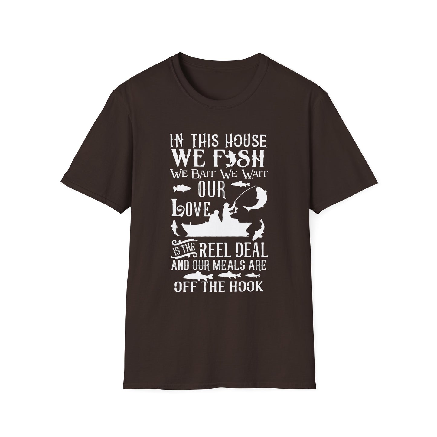 Fishing Love Unisex Softstyle T-Shirt - Perfect Gift for Fishermen