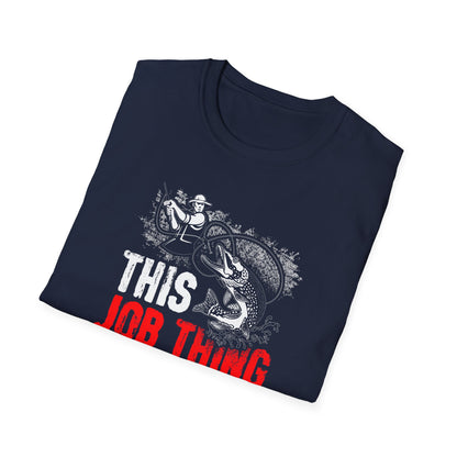 Funny Fishing Career Unisex Softstyle T-Shirt - Perfect for Outdoor Enthusiasts