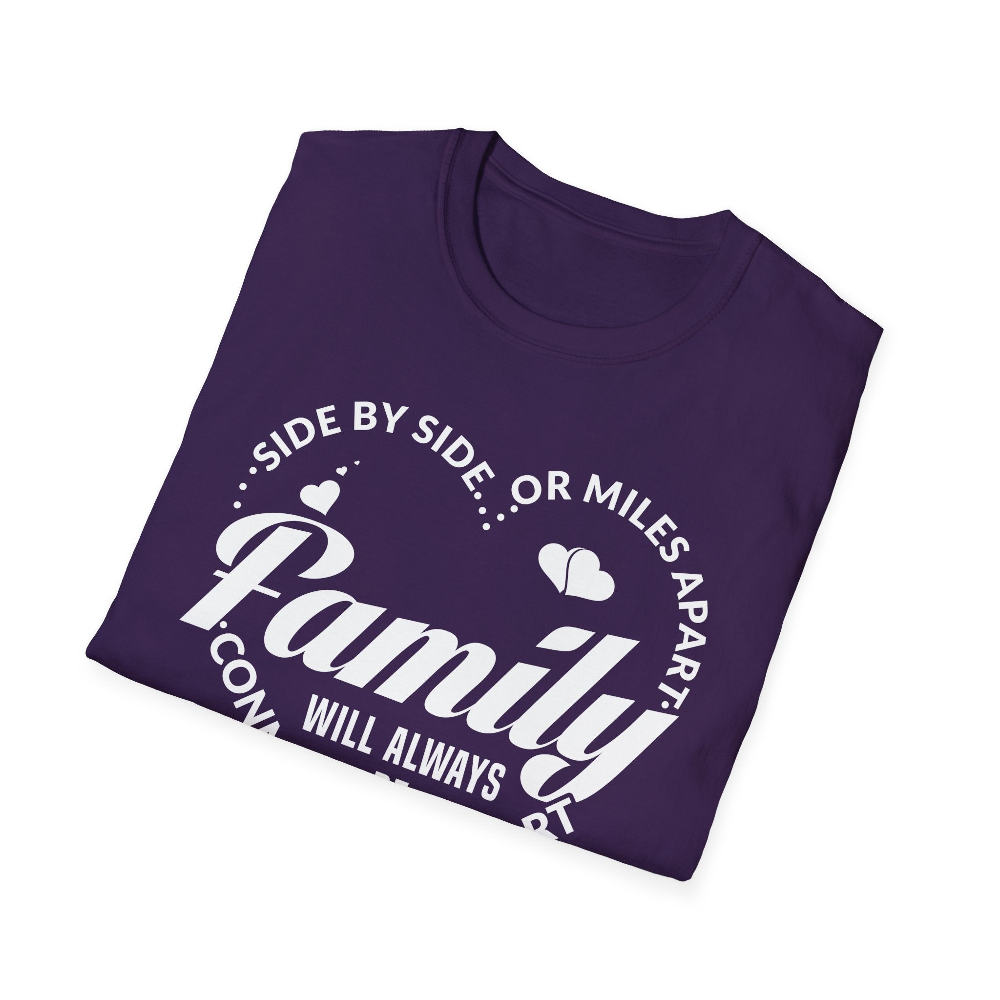 Family Quote Unisex Softstyle T-Shirt - Always Connected by Heart
